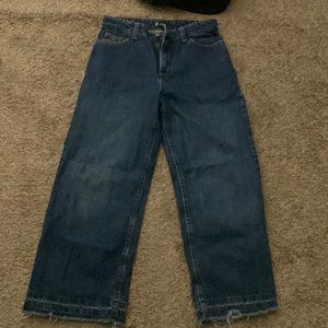 Dark wash 90’s wide leg jeans